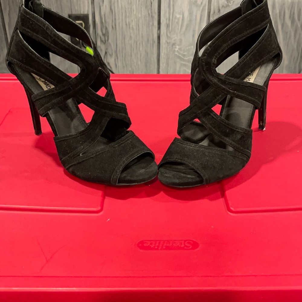 Black Suede Steve Madden heels